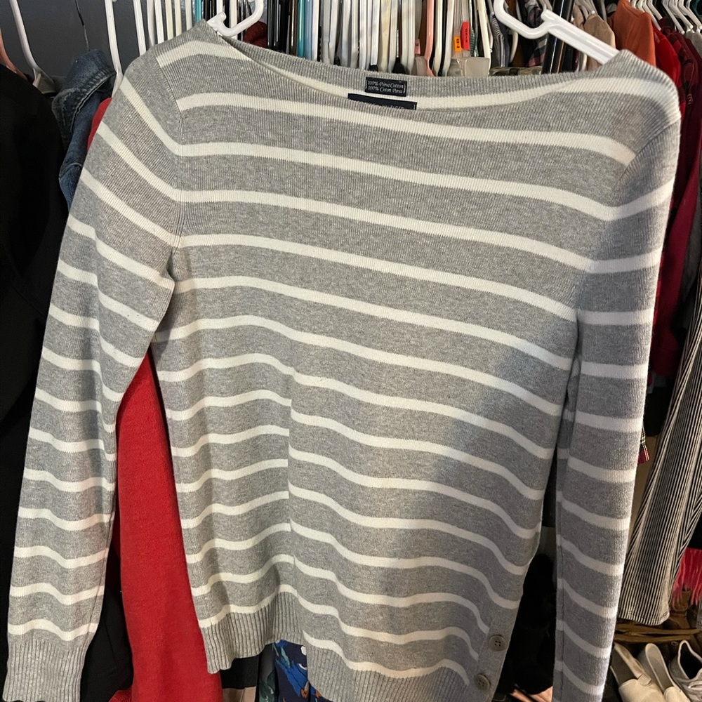 Tommy Hilfiger Gray White striped sweater